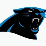 Carolina Panthers editorial vector logo is printed on white paper.