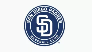 San Diego Padres^ Popular editorial vector logo is printed on white paper.