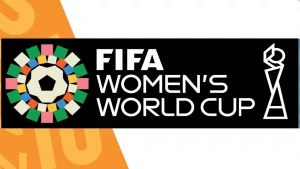 FIFA Women’s World Cup AU NZ 2023 Logo with trophy logo^ background vector illustration.