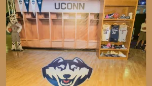 UCONN Locker Room Replica at the Tampa Convention Center During the 2019 NCAA Women's Final Four Tampa Bay Tampa^ Florida / USA - April 6^ 2019