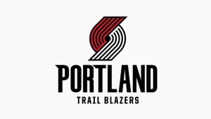 Portland Trail Blazers^ Popular editorial vector logo is printed on white paper.