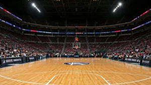 empty nba basketball court hd dynamic image