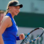 Amanda Anisimova at the 2017 Roland Garros Grand Slam tennis tournament. PARIS^ FRANCE - MAY 28