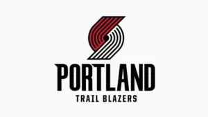 Portland Trail Blazers^ Popular editorial vector logo is printed on white paper.