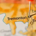 Map showing location of Tremonton^ Utah^ USA.