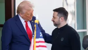 President Donald Trump welcomes Ukrainian President Volodymyr Zelenskyy to the White House. WASHINGTON – Feb. 28^ 2025
