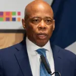 Mayor Eric Adams speaks during COVID-19 five year remembrance event at NYC Health + Hospitals - Elmhurst hospital New York^ NY - March 14^ 2025