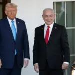 President Donald Trump greets Israeli Prime Minister Benjamin Netanyahu as he arrives at the White House. WASHINGTON D.C.^ USA - FEBRUARY 4^ 2025
