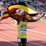 JACOB KIPLIMO from Uganda win silver in 10^000m at the IAAF World U20 Championships in Tampere^ Finland on July 10^ 2018