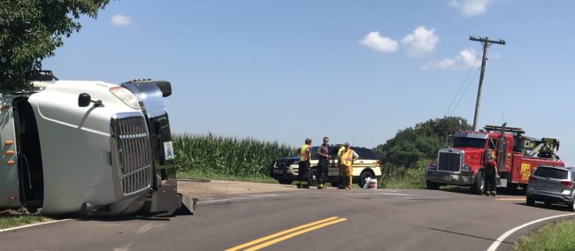 Semi Overturns On 69n No Injuries Reported Radio Nwtn 3038