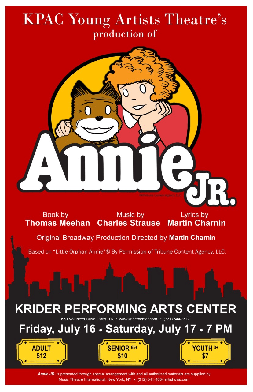 Kpac Announces Weekend Performances Of Annie Jr Radio Nwtn