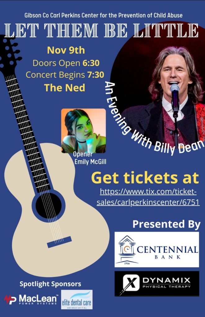 Evening With Billy Dean To Benefit Gibson Co. Carl Perkins