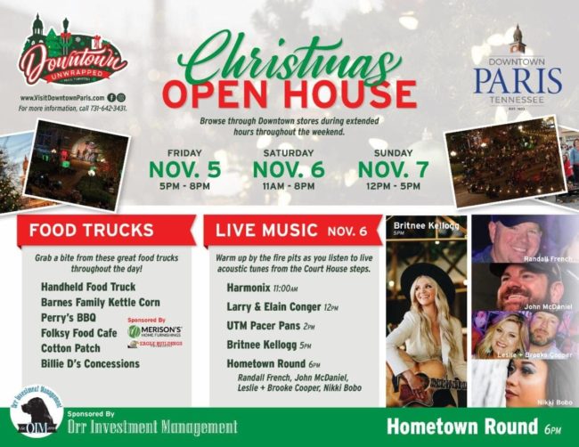 Downtown Paris Christmas Open House