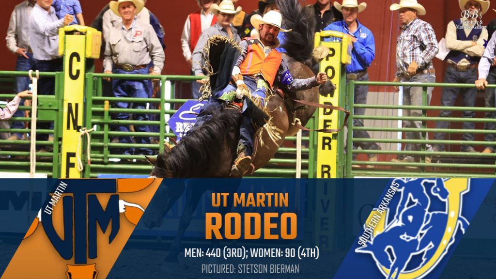 UT Martin Rodeo Teams Earn Top 4 Finishes at Southern Arkansas Rodeo