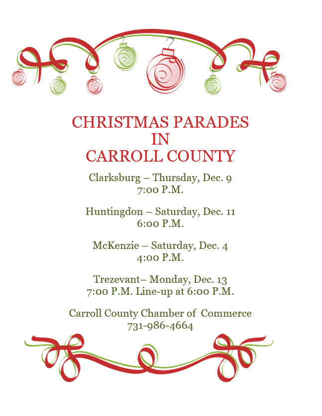 Carroll County Christmas Parades radio NWTN