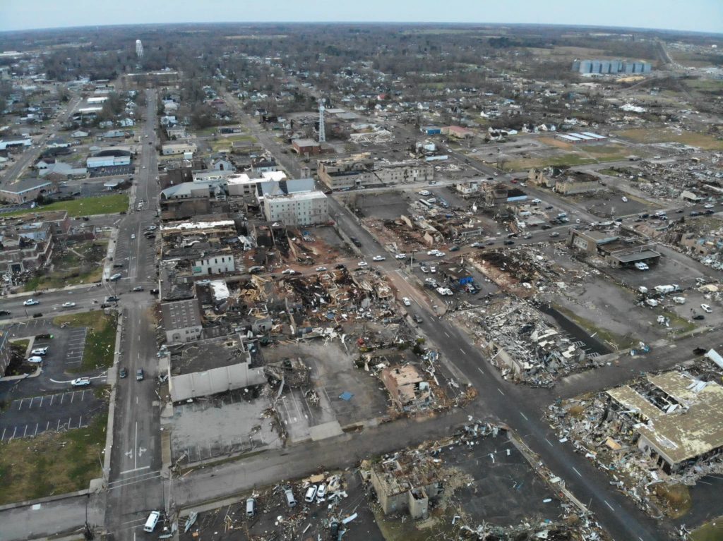 Aerial Images Show Mayfield Devastation radio NWTN