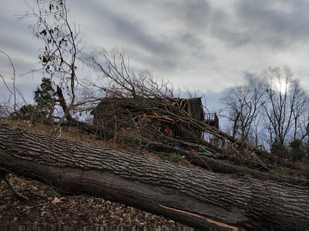 Henry County Tornado Damage Widespread TVA Tower Down, Homes