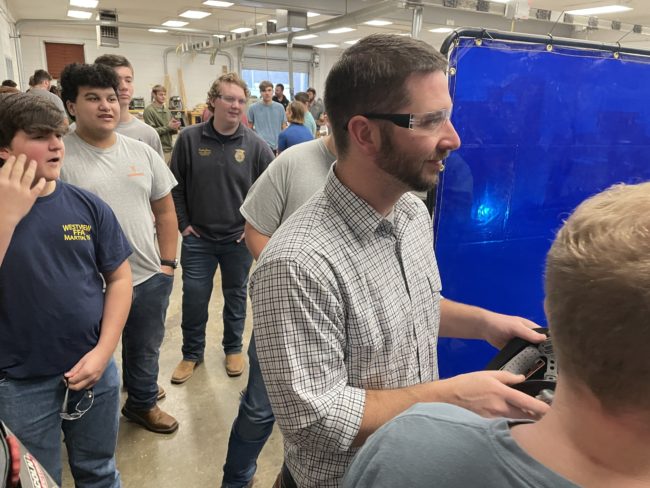 westview-teacher-kyle-rogers-helped-organize-the-workshop-for-area-welding-students