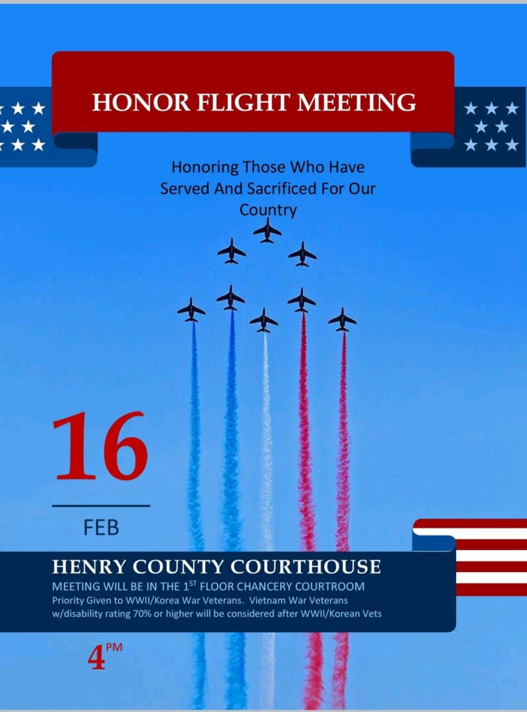 Henry County Veterans’ Honor Flight Meeting radio NWTN