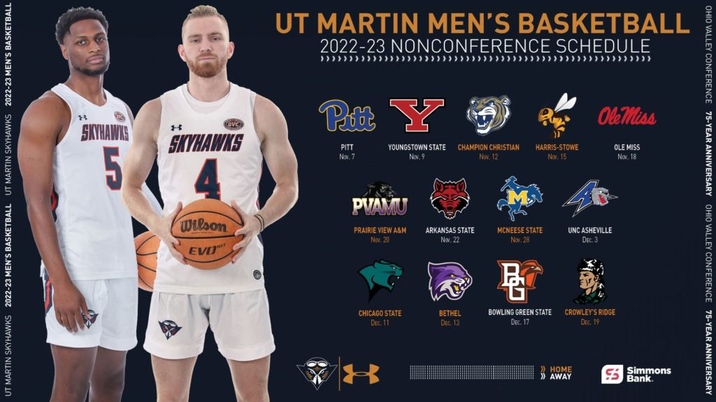 UT Martin Men's Basketball Announces NonConference Schedule radio NWTN