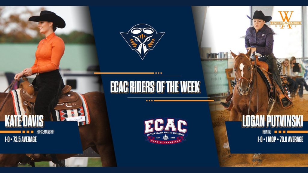 2 UT Martin Equestrian Riders Earn ECAC Rider of the Week Honors