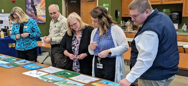 duck-stamp-judging-leah-barron-felicia-maria-david