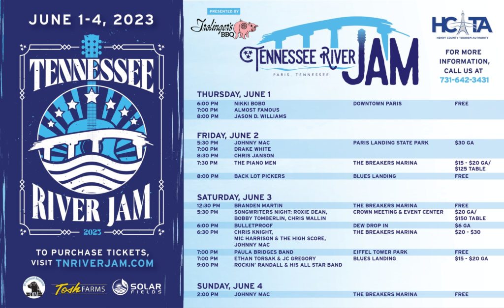 Tennessee River Jam Full Schedule radio NWTN