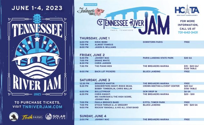 Tennessee River Jam Full Schedule | radio NWTN