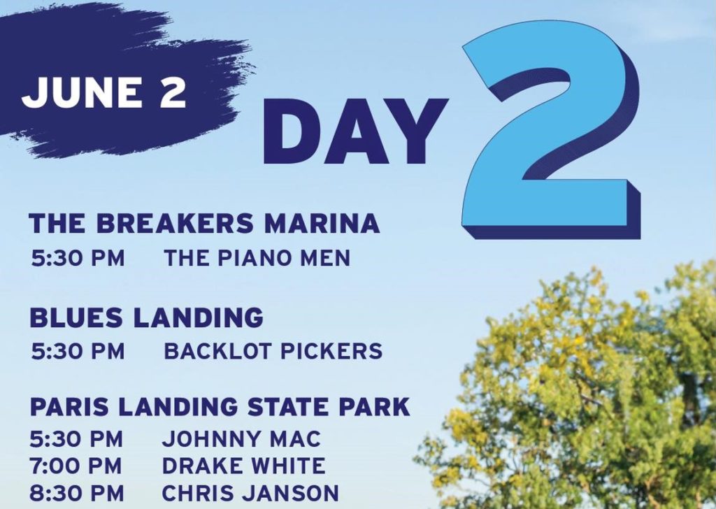 River Jam Continues Today At Paris Landing, Breakers, Blues Landing