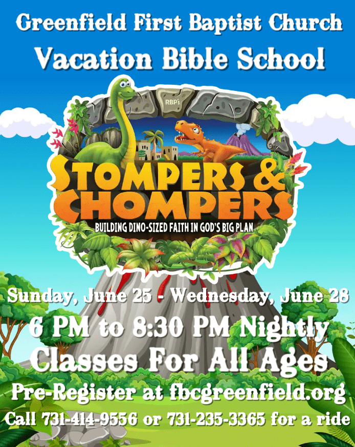 Greenfield First Baptist Church VBS radio NWTN