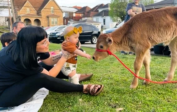 kelly-smith-with-baby-juniper-and-baby-calf
