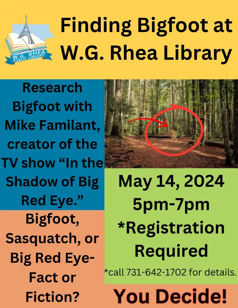 find-bigfoot-at-w-g-rhea-library-1