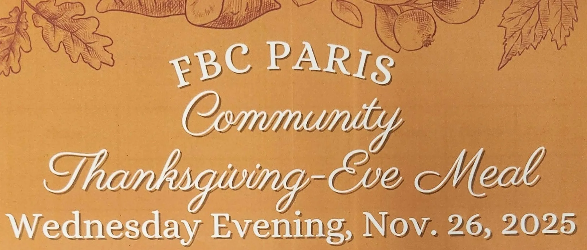 First Baptist Church Thanksgiving-Eve Meal