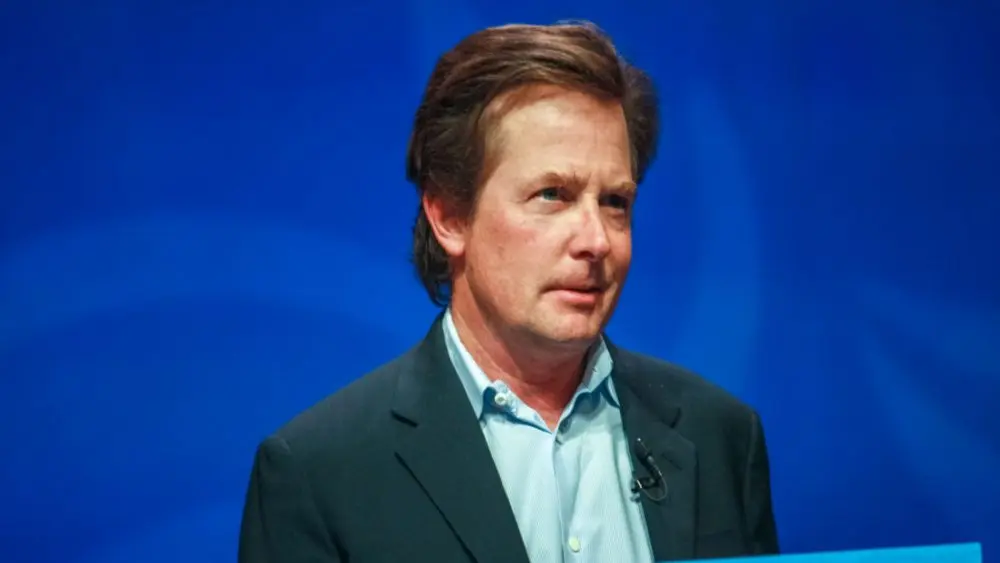Actor Michael J. Fox delivers an address to IBM Lotusphere 2012 conference on January 16^ 2012. He tells how social networks help him fight his Parkinson disease