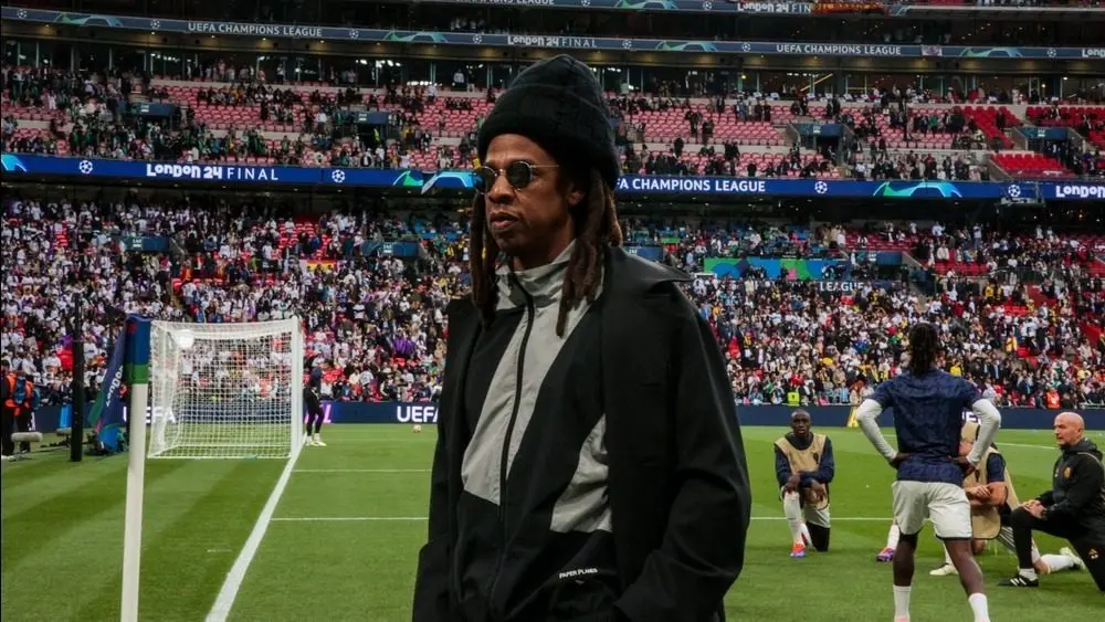 Jay-Z during the UEFA Champions League 2023-24 Final football match between Borussia Dortmund and Real Madrid at the Wembley Stadium London^ UK 1st June 2024