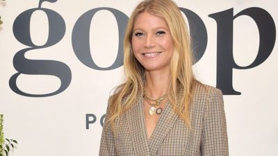 Gwyneth Paltrow posing on Goop event
