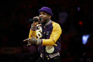 Torey Lanez performs during Game Five of the 2019 NBA Finals between the Golden State Warriors and the Toronto Raptors at Scotiabank Arena on June 10, 2019 in Toronto, Canada. NOTE TO USER: User expressly acknowledges and agrees that, by downloading and or using this photograph, User is consenting to the terms and conditions of the Getty Images License Agreement.