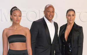 (L to R) Truly Young, Dr. Dre and Nicole Young attend the Tom Ford AW20 show at Milk Studios on February 7, 2020 in Hollywood, California.