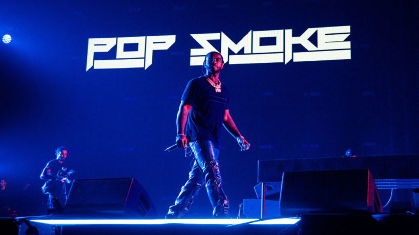 LONDON, ENGLAND - NOVEMBER 29: Pop Smoke performs at Olympia London on November 29, 2019 in London, England.
