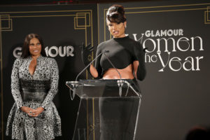 Megan Thee Stallion accepts an award onstage during Glamour Celebrates 2021 Women of the Year Awards on November 08, 2021 in New York City.