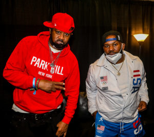 Ghostface Killah and Raekwon pose backstage during Hot 97 Summer Jam 2021 at Met Life Stadium on August 22, 2021 in East Rutherford, New Jersey.