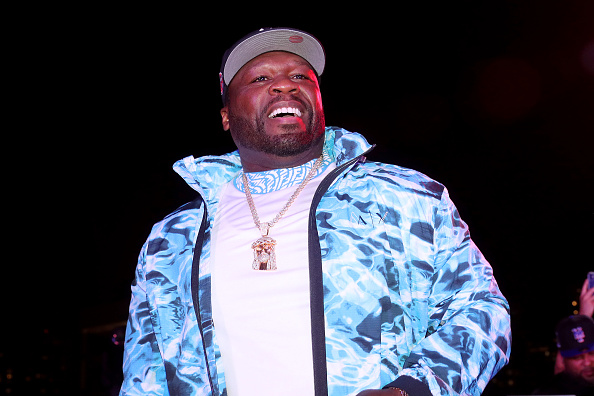 Curtis "50 Cent" Jackson III performs during the Celia Cruz x Skott Marsi NFT Launch at ITG Miami on June 03, 2021 in Miami, Florida.