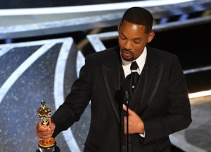 US actor Will Smith accepts the award for Best Actor in a Leading Role for "King Richard" onstage during the 94th Oscars at the Dolby Theatre in Hollywood, California on March 27, 2022.