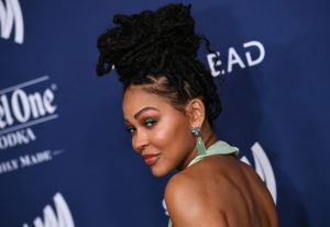 Meagan Good attends the 33rd Annual GLAAD Media Awards on April 02, 2022 in Beverly Hills, California.