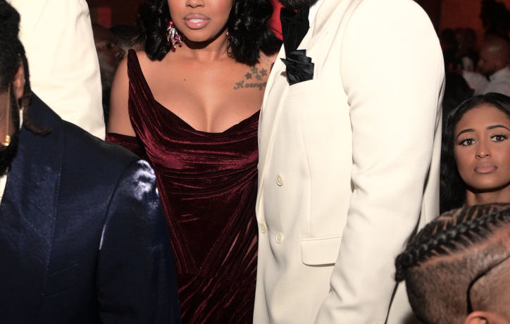 ATLANTA, GA - JUNE 02: Yung Miami and Sean "Diddy" Combs attend Black Tie Affair for Quality Control's CEO Pierre Thomas, also know as Pee Thomas, at on June 2, 2021 in Atlanta, Georgia.