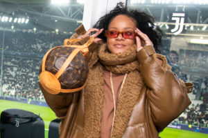 Singer Rihanna attends the UEFA Champions League group D match between Juventus and Atletico Madrid at Allianz Stadium on November 26, 2019 in Turin, Italy