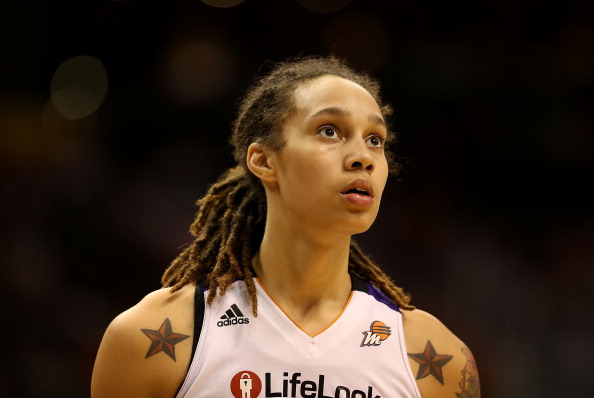 Brittney Griner #42 of the Phoenix Mercury looks on during Game Two of the WNBA semifinal playoffs against the Los Angeles Sparks at US Airways Center on September 21, 2013 in Phoenix, Arizona. The Sparks defeated the Mercury 82-73. NOTE TO USER: User expressly acknowledges and agrees that, by downloading and or using this photograph, User is consenting to the terms and conditions of the Getty Images License Agreement.