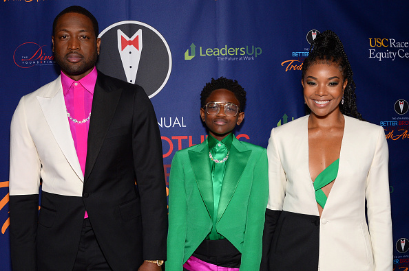 Dwyane Wade, Zaya Wade and Gabrielle Union attend the Better Brothers Los Angeles 6th annual Truth Awards at Taglyan Complex on March 07, 2020 in Los Angeles, California.