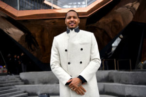 NEW YORK, NEW YORK - MARCH 15: Carmelo Anthony attends Hudson Yards, New York's Newest Neighborhood, Official Opening Event on March 15, 2019 in New York City.