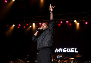 LOS ANGELES, CALIFORNIA - OCTOBER 31: Miguel performs onstage during "Mac Miller: A Celebration Of Life" Concert Benefiting The Launch Of The Mac Miller Circles Fund at The Greek Theatre on October 31, 2018 in Los Angeles, California.